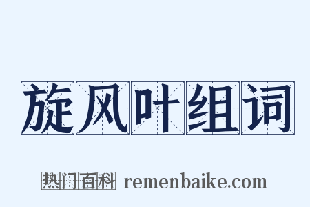 旋风叶组词是什么意思的图片